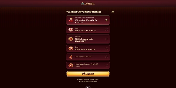 Casoola Casino registrácia na mobile